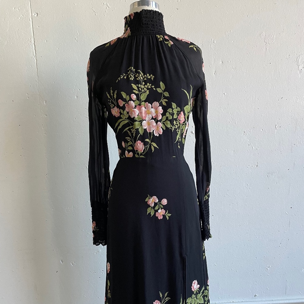 Reformation floral maxi dress NWOT